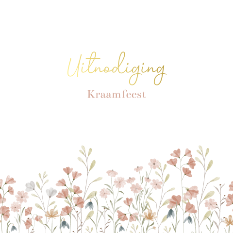 Kraamfeestkaartje Wildflower