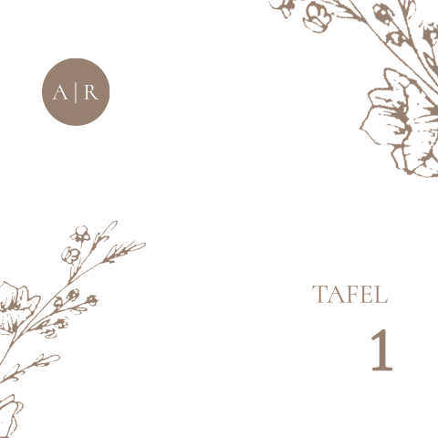Bloementak Tafelnummer
