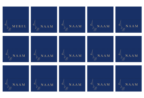 Naamkaartjes Gevouwen nachtblauw chique