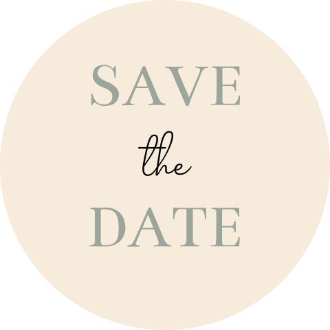 Sluitsticker Save the date Sage