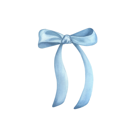 Sluitsticker Strik blauw