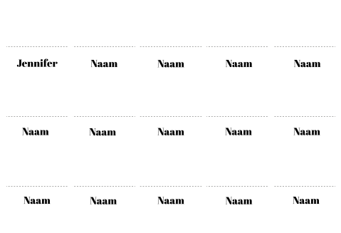 Naamkaartjes Gevouwen Minimalistisch