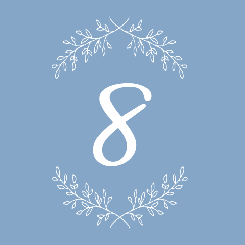 Tafelnummer witte takjes