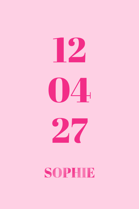 Geboortekaartje Roze UV Spot
