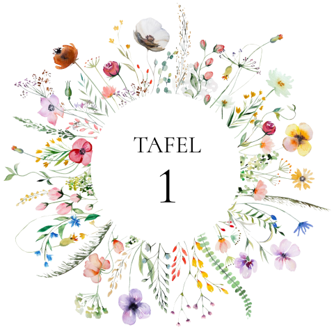 Wildflower Tafelnummer