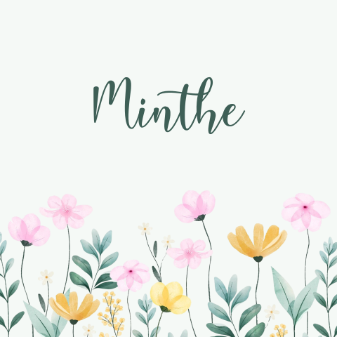 Geboortekaartje meisje pastel veldbloemen
