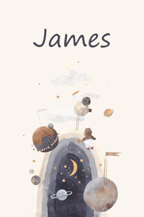 Geboortekaartje Jongen ruimte