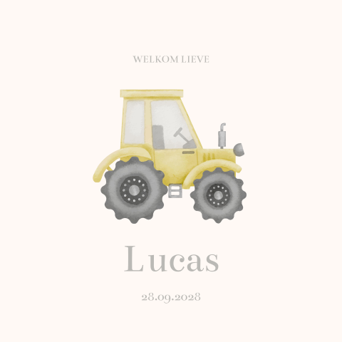 Geboortekaartje Tractor