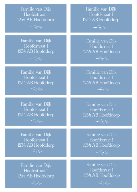 Adresstickers Takje