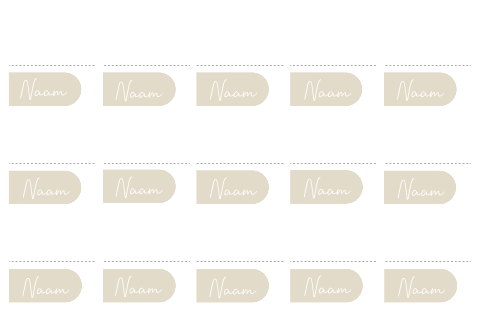 Naamkaartjes Gevouwen Half Rond