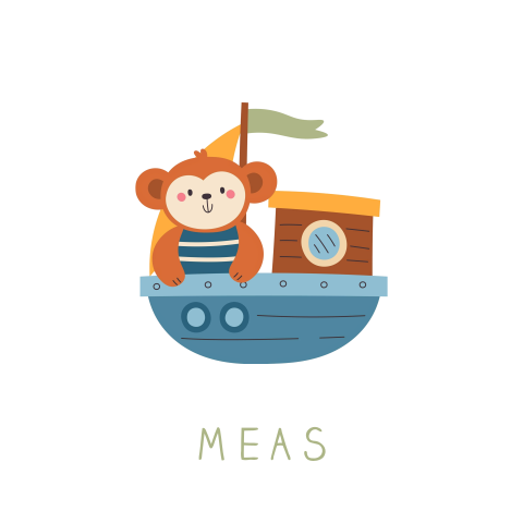 Geboortekaartje jongen illustratie beer op een boot