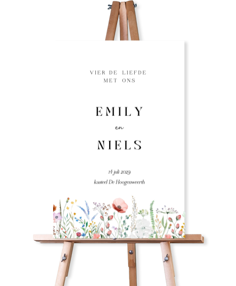 Welkomstbord wildflowers 