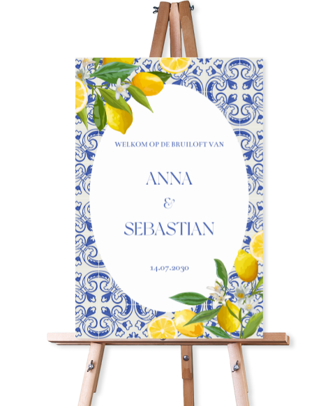 Welkomstbord Mediterraanse stijl
