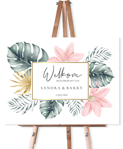 Welkomstbord Chique Flowers