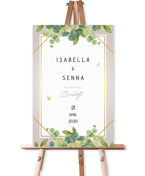 Welkomstbord Foilage