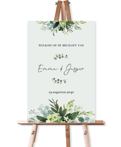 Welkomstbord summer leaves