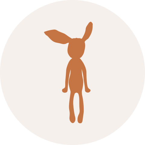 Sluitzegel met knuffelkonijn silhouette