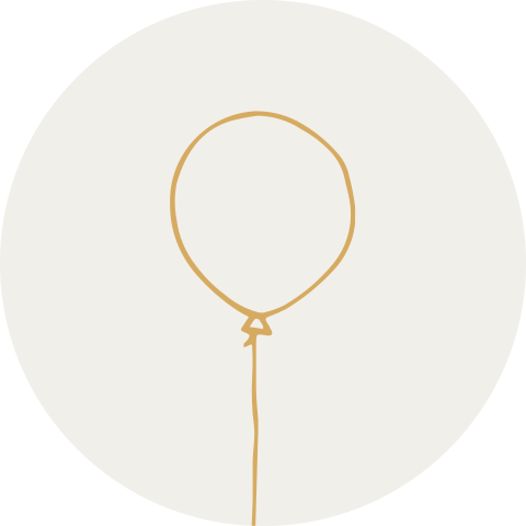 Sluitzegel met getekende ballon