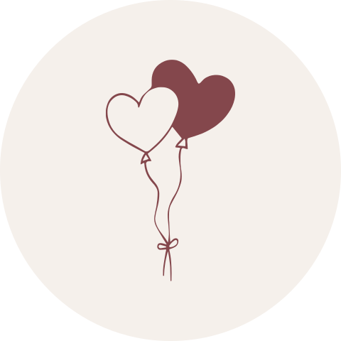 Sluitzegel met hartjesballon