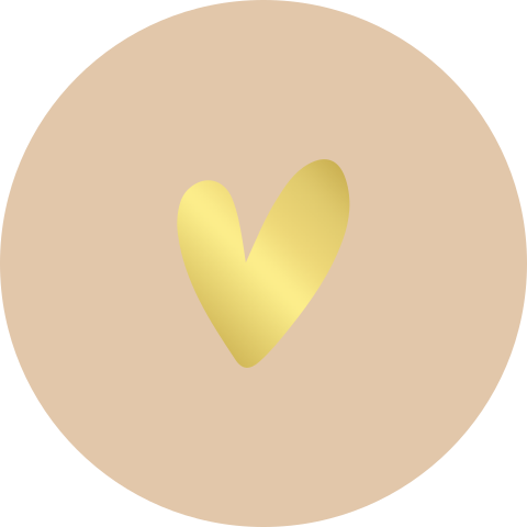 Sluitzegel sticker 35mm rond hartje goudfolie