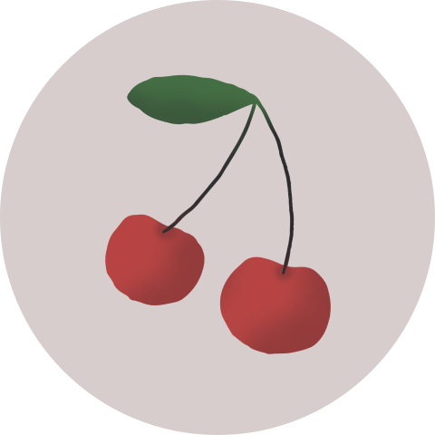 Sluitzegel sluitsticker met kersjes