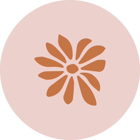 Mooie sluitzegel met bloem silhouette
