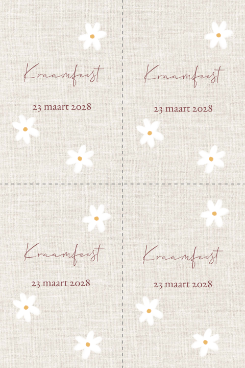 DIY kraamborrelkaartje kraamfeest uitnodiging nog uitknippen