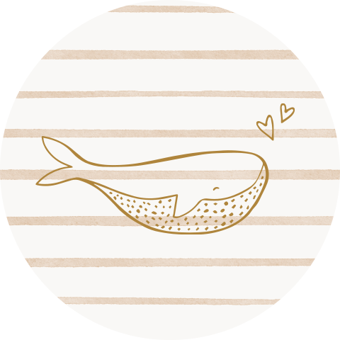 Walvis sluitsticker envelop 35mm streepjes