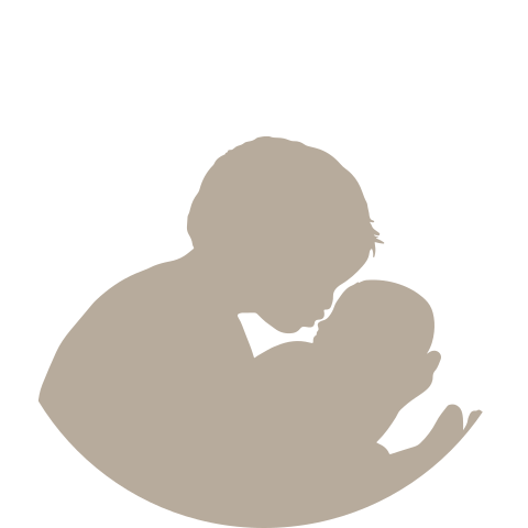 Sluitsticker geboortekaartje silhouet grote broer baby