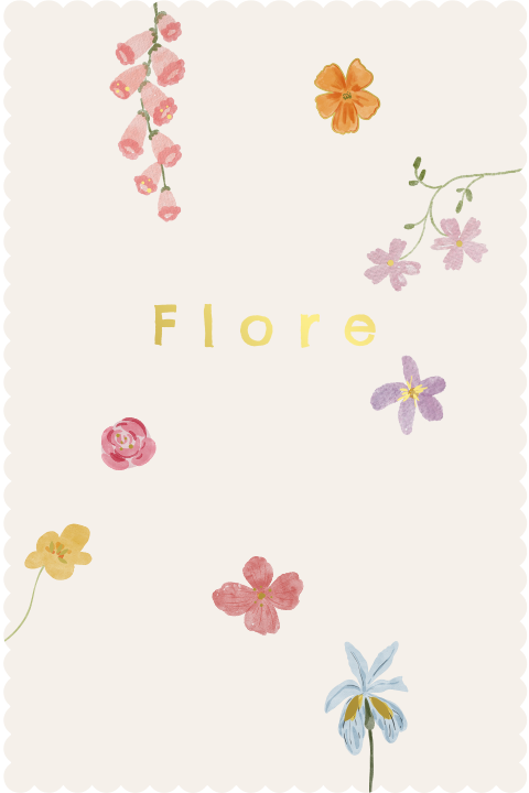 Lief meisje geboortekaartje aquarel bloemen kleurrijk foliedetails