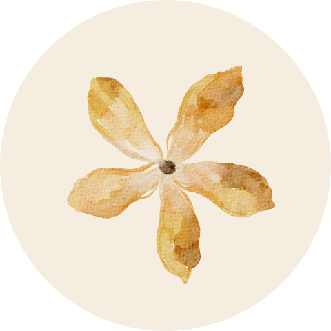 Sluitzegel aquarel bloem geel lente