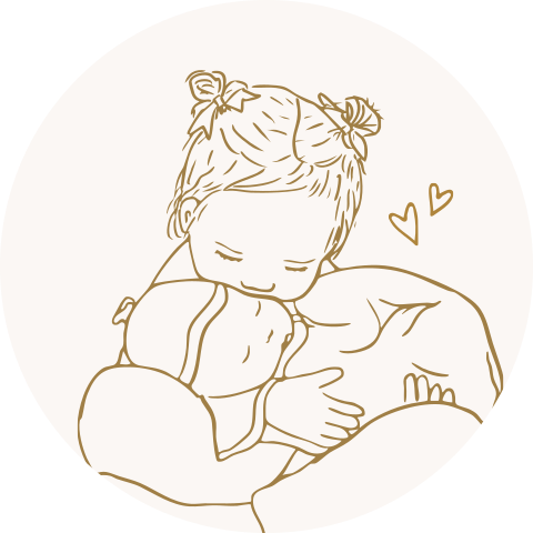 Grote zus baby sluitsticker envelop 35mm