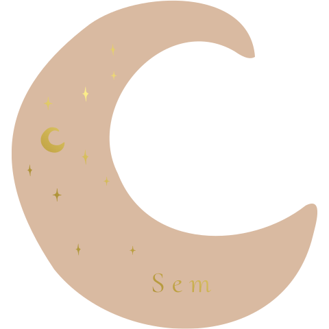 Maanvorm geboortekaartje jongen met maan en sterren in regenboogfolie