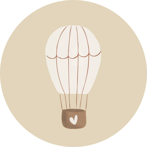 Sluitzegel sluitsticker envelop luchtballon hartje
