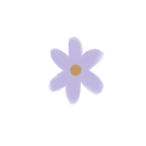 Sluitzegel met lila bloemetje