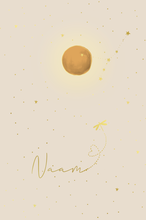 Poster kinderkamer met galaxy, maan, sterrenhemel en sterrenbeeld