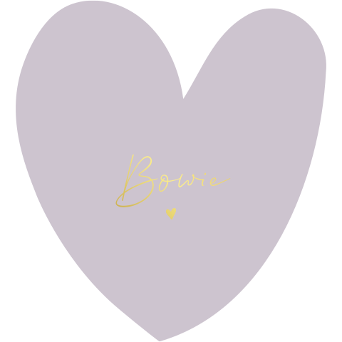 Bijzondere vorm geboortekaartje in hartje