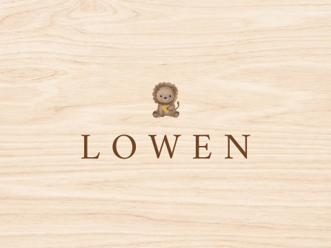 Houten herinneringskist memorybox 40x30x13cm leeuwtje