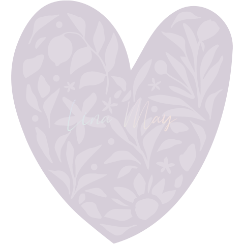 Hartvormig geboortekaartje meisje met trendy bloemen