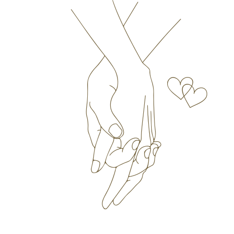 Sluitzegel sluitsticker trouwen hartjes handen samen