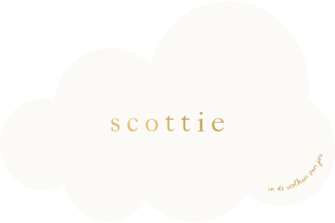Minimalistisch geboortekaartje wolkvorm speels wolken goudfolie 