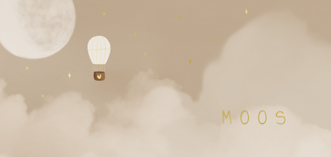 Dubbele openslaande panorama geboortekaartje luchtballon wolken folie