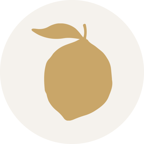 Sluitzegel silhouette citroentje beige