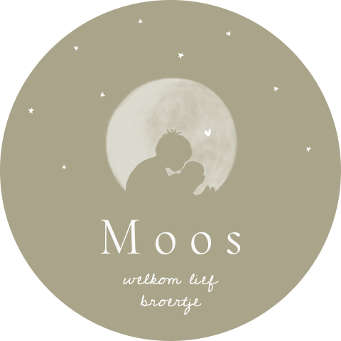 Rond tuinbord 80cm broertje zusje vollemaan sterren