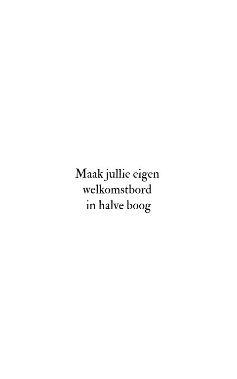 Welkomstbord bruiloft blanco zelf maken trouwen halve boog