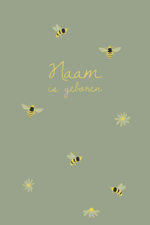 Raamsticker met bloemetjes en bijtjes