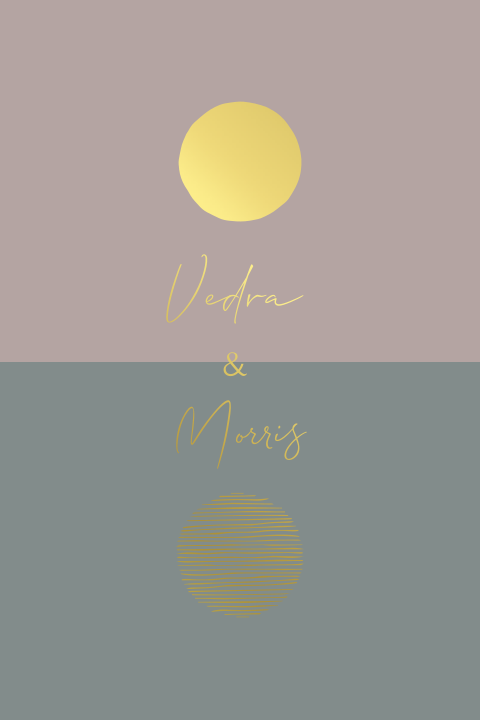 Spiegel geboortekaartje met zon en weerspiegeling in regenboogfolie