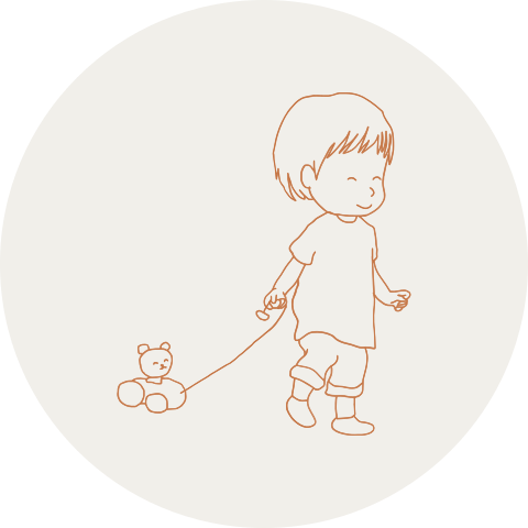 Sluitzegel met getekend spelend jongetje