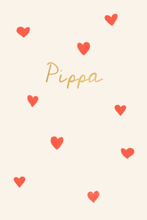 Lief geboortekaartje aquarel rode hartjes mat goudfolie