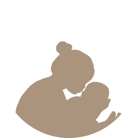Sluitsticker geboortekaartje silhouet grote zus baby